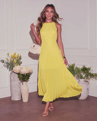 Coriene Pleated Maxi Dress