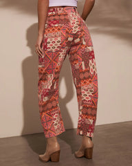 Charlotte Paisley Barrel Jeans