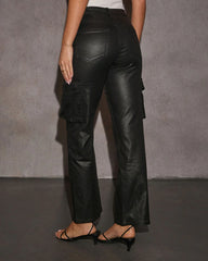 Decklen Super Stretch Coated Denim Cargo Jeans