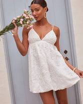 In Bloom Floral Babydoll Mini Dress