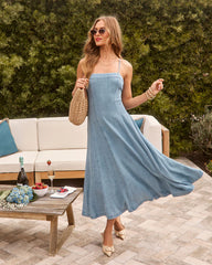 American Muse Chambray Maxi Dress