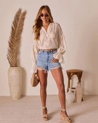 Exuma Embroidered Peasant Top