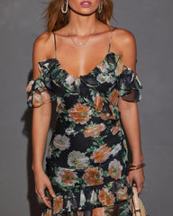 Chelsea Off The Shoulder Ruffle Maxi Dress