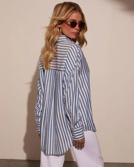 Declan Striped Button Down Top