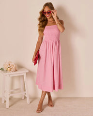 Heartland Haze Pinstripe Maxi Dress