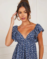 Daniela Gingham Babydoll Mini Dress