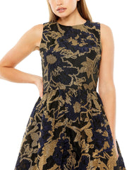 Mac Duggal 20714 Sleeveless High Low Brocade Dress