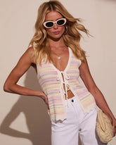 Blooming Joy Knit Flyaway Top