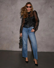 Deloris Sheer Bow Top