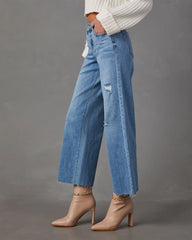 Caleb Super Stretch High Rise Wide Leg Jeans