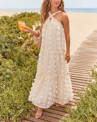 Cross of Sunlight Tulle Maxi Dress