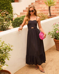 Eleanor A-Line Front Cutout Maxi Dress