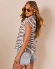 Freefolk Striped Cap Sleeve Top