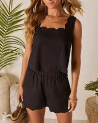 Beverlie Scallop Trim Top