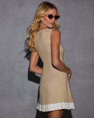 Carlie Pleated Hem Mini Dress