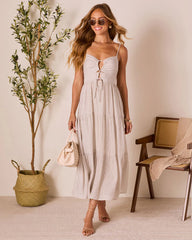 Barefoot Breeze Tiered Keyhole Maxi Dress