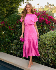 Carie Leopard Jacquard Maxi Dress