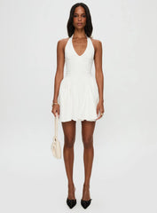 Karisse Halter Mini Dress White