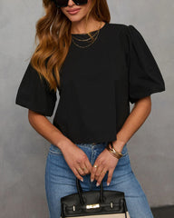 Delphi Poplin Short Sleeve Top