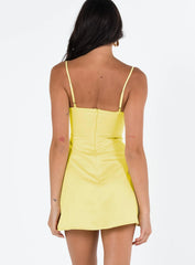 Della Mini Dress Butter Yellow