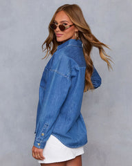 Balina Denim Button Down Top