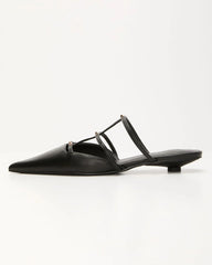 Corie Caged Leather Stud Flats