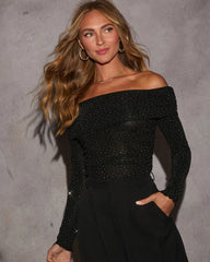 Dalina Embellished Off The Shoulder Top