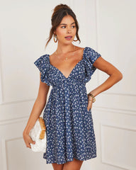 Daniela Gingham Babydoll Mini Dress