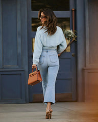 Casual Times Super Stretch Cropped Flare Jeans