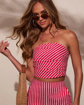 High Noon Striped Tube Top