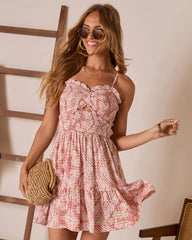 Desert Bloom Printed Mini Dress