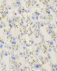 Acaida Button Front Tiered Floral Maxi Dress