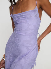 Celena Maxi Dress Lilac Burnout