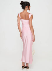 Azura Off The Shoulder Maxi Dress Pink