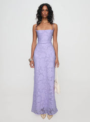 Celena Maxi Dress Lilac Burnout