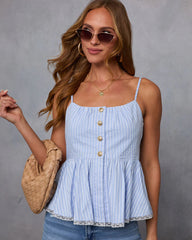 Always Been You Striped Peplum Top