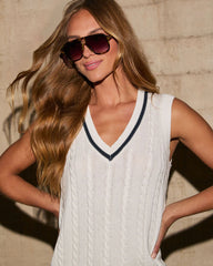 Crawford Cable Knit Mini Dress