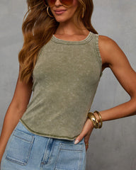 Agnes Contrast Stitch Tank Top