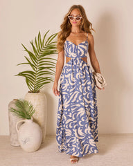Baja Abstract Cut Out Maxi Dress