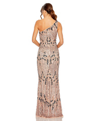Mac Duggal 5976 Long One Shoulder Embellished Dress