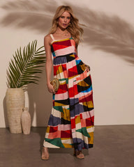Ceilia A-Line Printed Maxi Dress