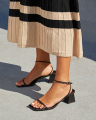 Good Mix Strap Block Heel