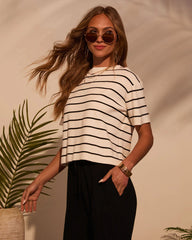 Bernie Striped Crew Neck Top