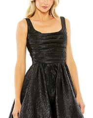 Mac Duggal 68349 Long Metallic Pleated Bodice Ball Gown