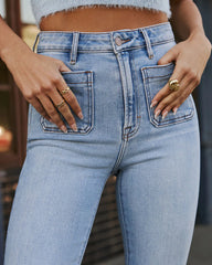 Casual Times Super Stretch Cropped Flare Jeans