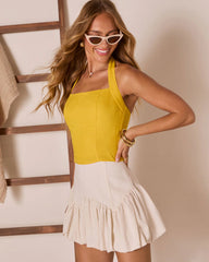 Clodette Linen Halter Neck Top