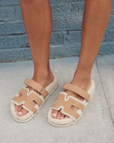 Adelene Sherpa Lined H-Strap Sandal