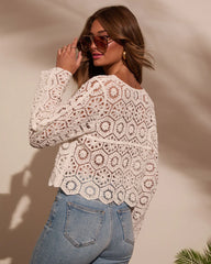 Coastal Dreams Open Knit Crochet Top
