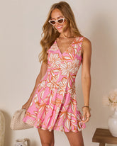Blissful Garden Fit And Flare Mini Dress