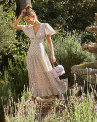 Ashlyn V-Neck Tiered Maxi Dress